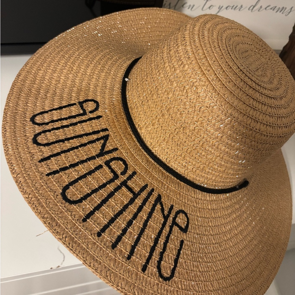 Sunshine Embroidered Straw Hat